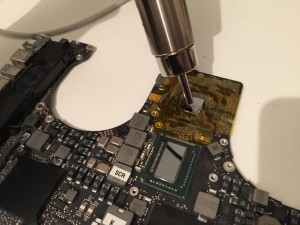 Reflowing the graphics chip on a 2011 MacBook Pro
