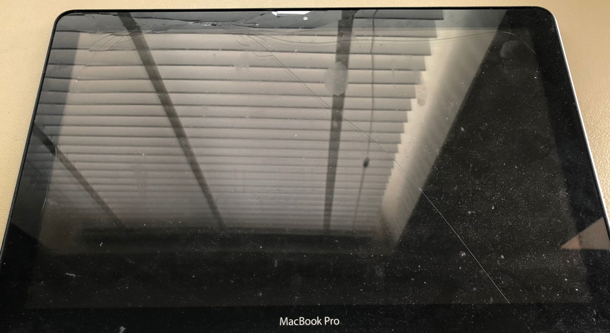 MacBook Pro 13" with Cracked Glass