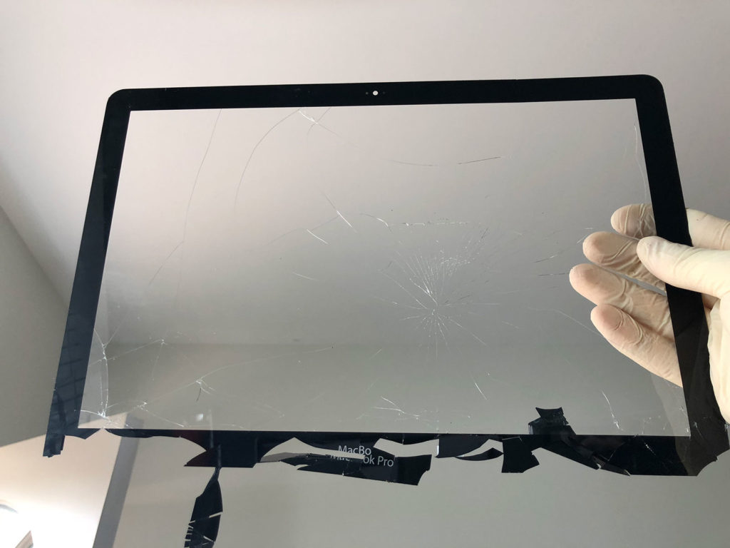 MacBook Pro 13" Cracked Glass Removed